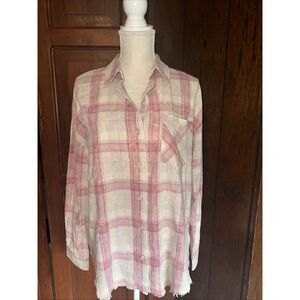 Womens Scrap Work Boutique  100% Cotton Blouse Size Small Fringe Boho Beachy EUC